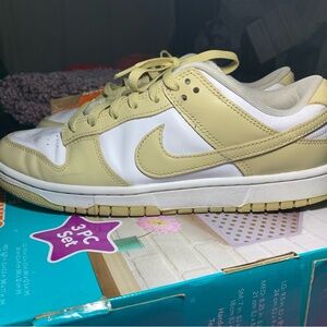 Nike Lemon and White Low-Top Sneakers